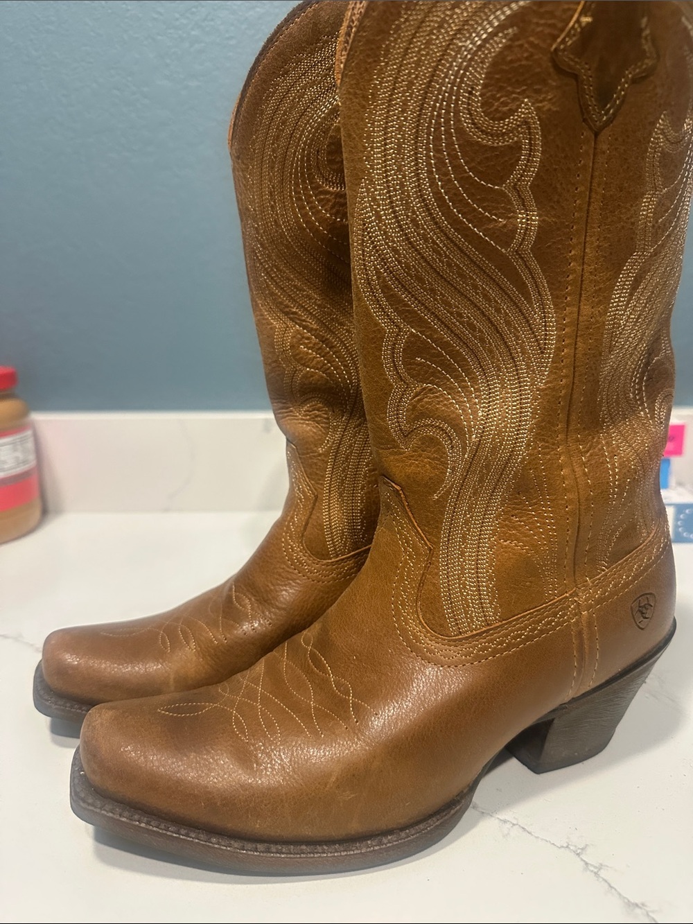 Ariat Brown Western Heeled Cowboy Boots